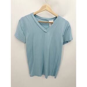 Nike Light Blue Short Sleeve V-Neck Activewear T-Shirt Women's Size Medium